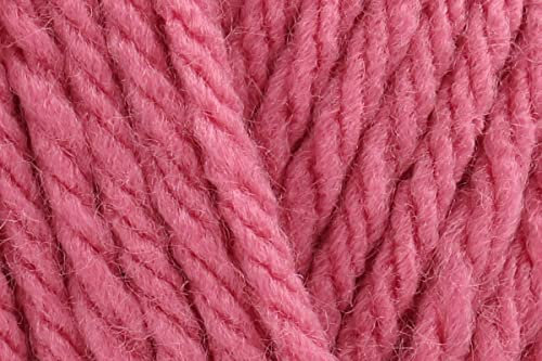 Sirdar Hayfield Bonus Chunky Crochet Yarn, 100% Acrylic Soft Knitting Wool for Cardigans, Jumpers, Sweaters, Ponchos and Capes - 100g Ball - Deep Rose (616) - Single (11 Ball)