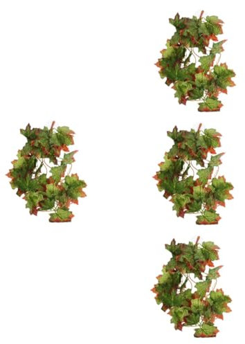 minkissy 4stücke Terrarium Pflanzen Mit Kunstblättern Simulierte Reptilienlandschaft Für Aquarien Turtle Tanks Und Heimdekoration Sicheres Material Lebendige Farben Für