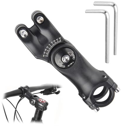 aghoer Fahrrad Vorbau, Fahrradlenker Erhöhung 31,8mm, 165mm Lenkererhöhung Fahrrad, 0~120° Lenkervorbau Verstellbar, für MTB, Rennrad
