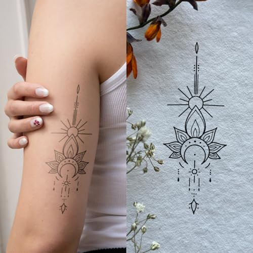 Inkster Tattoo Symbolkollektion | NEU: Verbesserte Qualität | Hautfreundlich & EU Kosmetikzertifiziert | hochwertige Temporäre Tattoos aus pflanzlichen Inhaltsstoffen | wasserfest