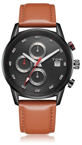 CIVO Uhren Herren Geschenkset Armbanduhr: Manschettenknöpfe Krawattennadel Herrenuhr Set - Chronographen Geschenk für Männer zum Hochzeit, Weihnachten, Valentinstag