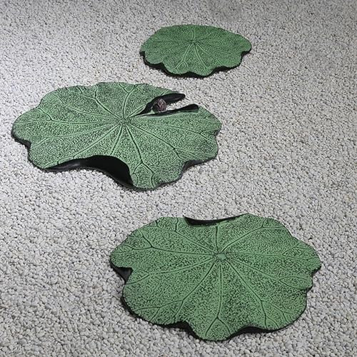 Trittsteine für den Garten, Gehwegsteine für den Außenbereich, Lotusblattform, He für dekorative Blumenbeete, Gartenfliesen-Set aus grünem Kunstharz, 1 Stück / 6 Stück (Farbe: Set, Größe: B)