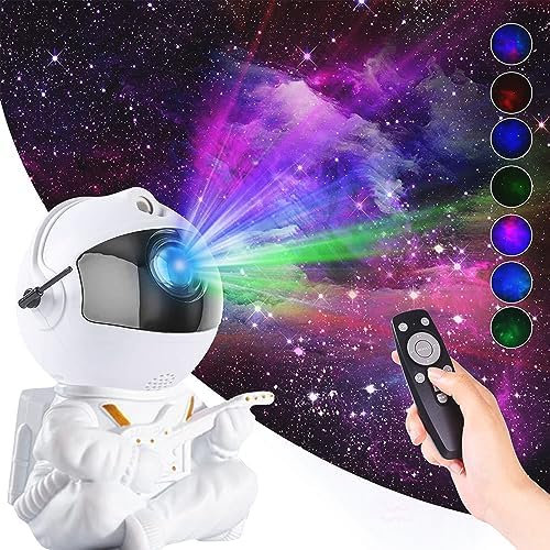 PlayGround® Projecteur Astronaute de Galaxie Star avec Télécommande - Lampe Etoile Veilleuse LED Effet Etoilé - Décoration Espace pour Chambre et Plafond - Créez une Ambiance Magique