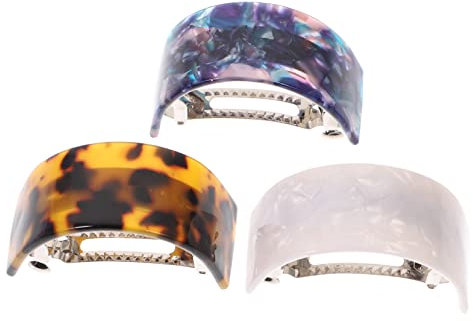 Baluue 3stücke Haarspangen Weiß Mode-haarnadeln Halbkreis-clips Haarspangen Damen-kopfschmuck Haar-accessoires