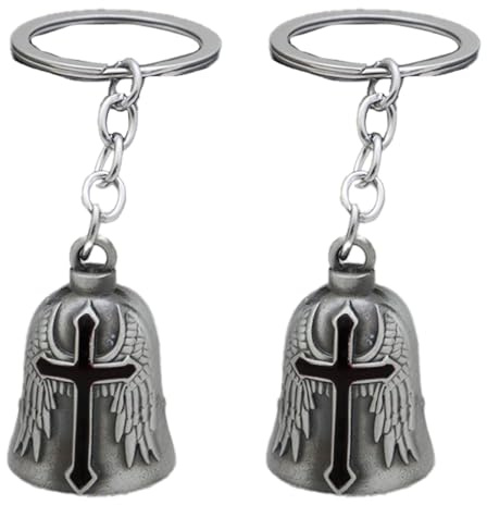 XPEX Porte-clés, cloche de moto noire, accessoires moto, vélo, pour clés de maison, voiture, moto, scooter