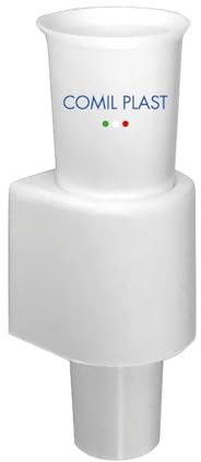 Comil Plast | Vasetto portafiori con supporto adesivo per Loculo cimiteriale - Portafiori Piccolo in Plastica 9,7x3,5 cm Bianco