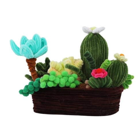 Jvjggag Décorations de voiture faites à la main, kit de fabrication de fleurs pour , emballage de matériel de rempotage de cactus, accessoires d'artisanat pour , kit de fleurs, kit de