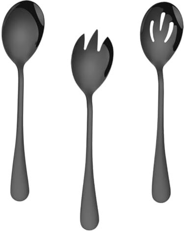 Cabilock Para Ensalada Utensilios para Servir Ensalada Tenedor De Acero Inoxidable para Servir Cucharas para Restaurante