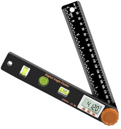 Digitaler Winkelmesser Finder | 7 Zoll / 230 mm Winkelmesser mit LCD-Display, 4-in-1-Digital-Winkelmesser für Schreiner