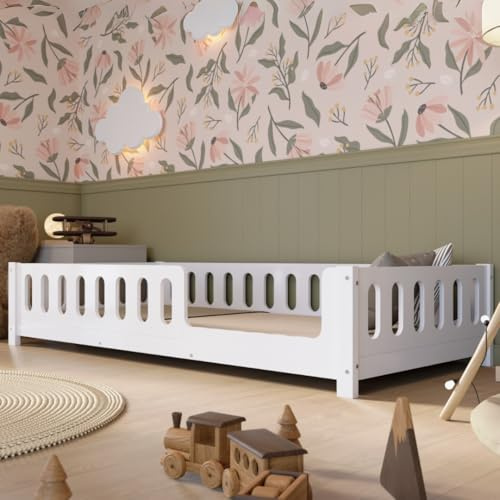 Crazy Pine Montessori Kinderbett Crazy Ethan 90x200 cm - Einstieg rechts