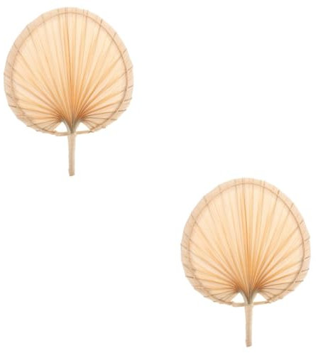 VALICLUD 2St Rohrkolben-Fan summer fan handventilator hand- Leichter Handgefertigter Fächer Cooler Lüfter Kleiner Lüfter gewebte Fächer manueller Lüfter Palmenblätter