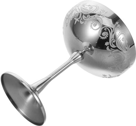 POPETPOP Tazza Da Vino in Acciaio Inossidabile Piedini Tazza Per Gelato e Dessert Versatile Per e Bar Capacità