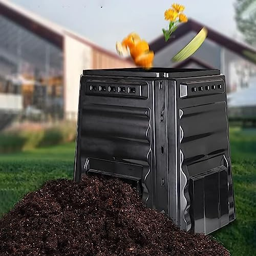 Contenedor de abono para exteriores para una rápida creación de suelo fértil, gran capacidad para jardín y patio