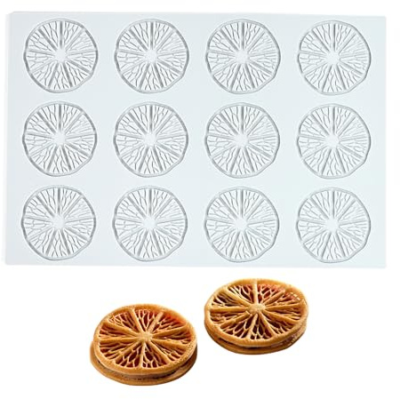 Orange Slice Silicone Mould, Lace Mould for Cake Decoration Lace for Cake Decoration Fondant Baking Moulds, Circular Banch