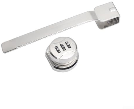 Zinc Alloy Glass Cabinet Password Lock for Sliding Doors, No Drill Installation, Adjustable 3-11mm Thickness, Push Pull Security Lock(D)
