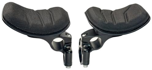 BlissfulAbode cykelstyre stöddyna med klämma, 31,8 mm aluminiumlegering armstödsförlängning för väg, berg, bana och TT-cyklar, inkluderar halkfri kudde och 22,2 mm reducerande ring, svart
