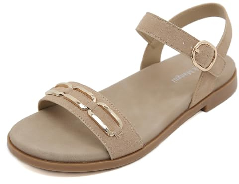 Meik Mangni sandales femme été confortable Léger Antidérapantes Plate Chaussures Réglables Chevilleet Bout Ouvert Décontractées Chaussure,36-42 EU