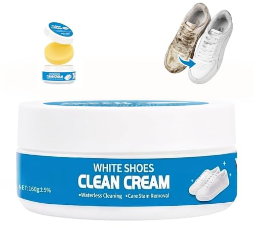 FunnAura White Shoes Clean Cream, Multipurpose Non Wash Stain Removal Solid Cleaning Paste for Leather Sneakers