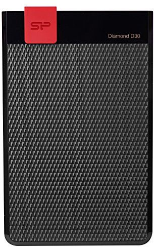 Silicon Power Disco Duro Externo Diamond D30 1TB USB 3.0 ULTRADELGADO IPX4 Negro