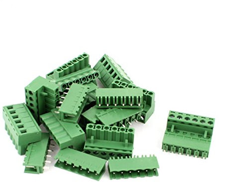 Aexit 10 Paar 6 Pins 5,08 mm Rastermaß Leiterplatten-Schraubklemmenblock-Steckverbinder (62d2bd25c78fb6ea27f89f1a9ae8dc36)