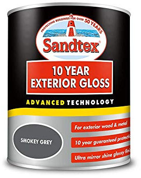 Sandtex Retail 10 Year Exterior Gloss Smokey Grey 0.75 L
