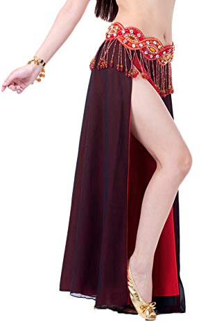 Chiffong Magdanskjol Kvinnor Arabisk Orientalisk Professionell Kjol, 8, one size