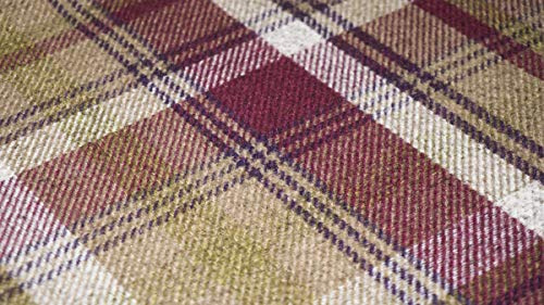 TheFabricTrade Heather Brown Tartan Plaid Check Tweed Balmoral Wool Effect Curtain Fabric Upholstery Cushion Price Per Metre