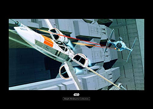 Komar Wandbild | Star Wars Classic RMQ X-Wing vs TIE-Fighter | Kinderzimmer, Jugendzimmer, Dekoration, Kunstdruck | ohne Rahmen | WB164-70x50 | Größe: 70 x 50 cm (Breite x Höhe)