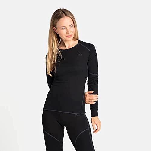 Odlo Thermounterwäsche Damen Active X-Warm I Langarm Thermoshirt I Warme Skiunterwäsche Langarm Thermoshirt mit Rundhals I Damen