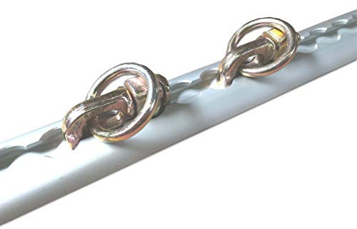 Trupa 1 m Alu Airlineschiene Premium Zurrschiene eloxier halbrund 1000mm + 2 x Doppelfitting mit Ring
