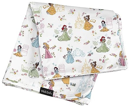 Milk Snob Disney Princess Baby Mädchen Wickeldecke, weiche Empfangsfunktion, Sicherheitsbett und Spieldecke, Kleinkind- und Säuglings-Baby-Bettwäsche, Geschenke für Neugeborene, 35 x 35 cm