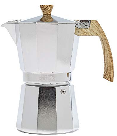 Primula Stovetop Espresso and Coffee Maker, Moka Pot for Classic Italian Style Café Brewing, Aluminum, Polished