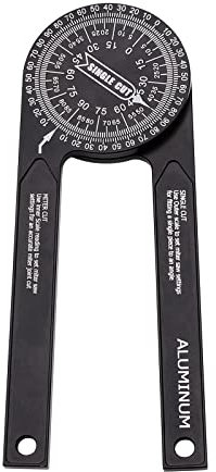 Miter Saw Protractor,Aluminum Angle Finder,7 Inch Mitre Saw Protractor Tool,360° Protractor Digital Gauge Featuring Precision for Inside Outside Corner,Woodworking,Carpenters,Plumbers,Building Trades