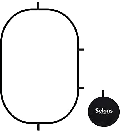 Selens Ovaler Lichtreflektor-Diffusor, 120 x 180 cm, zusammenklappbar, weiche Lichtdiffusion, mit tragbarer Tragetasche für Fotostudio und Außenbeleuchtung