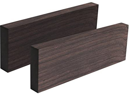 Voiakiu Natural Black Ebony | 4.7 x 1.57 x 0.39 Inch Black Ebony Wood Blank | Material for Musical Instruments Tools Knife Material Tools for Empty