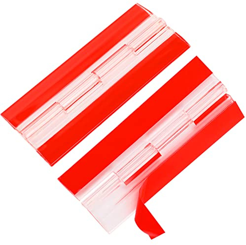 Lot de 2 charnières en acrylique - Charnières en plastique transparent - Charnières de piano - Charnières pliantes autocollantes - Outils pour armoire - 100 x 42 mm