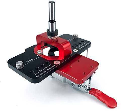 Anlayliay 35Mm Hinge Boring Jig Woodworking Hole Drilling Guide Locator with Fixture Hole Opener Template Door Cabinets