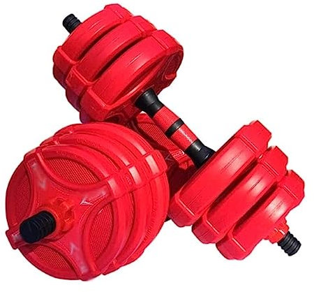 Kurzhanteln Hanteln Hanteln-Set, 2-in-1-Hebehanteln, Kann In Verstellbare Hantel-Langhantel, Haushalts-Fitness-Hantel, Fitness-Hantel Umgewandelt Werden Hantel Workout (Color : Rood, Size : 20kg(10k