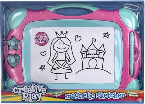Magic Writer Magnetic Easy Writing Drawing Slate Board Doodle Pad Toy Kids Xmas (Pink)
