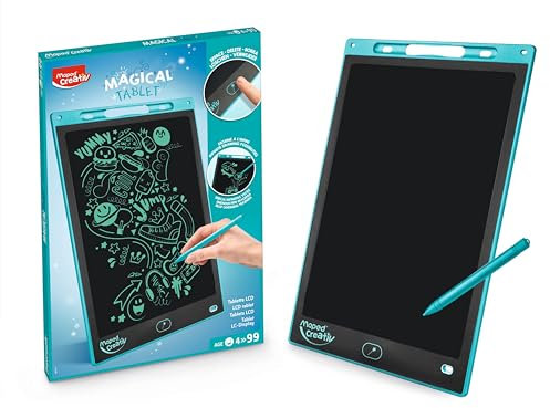 Maped Creativ - Magical Board Maxi - Tablette de Dessin LCD avec Écran 12 Pouces Plus Stylet - Légère et Facile à Transporter Dessin Effaçables à l'Infini - Loisir Créatif dès 4 Ans