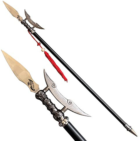 LQZJG Metallspeer, aus dem Alten China, Der Tag des Bildes Halberde, einfarbig, 147 cm, Sammlung, Geschenk geben