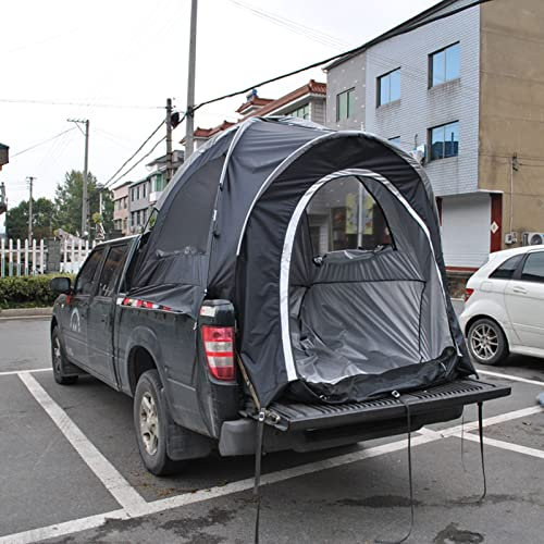 Tragbares Pickup-LKW-Zelt für 3-4 Personen Camping – inklusive Regenfliege und Tragetasche – einfach aufzubauendes Zelt zum Wandern, Angeln – LKW-Bettzelt mit Schlafkapazität