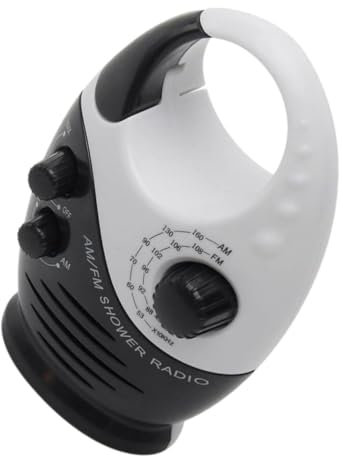 Gadpiparty Wasserdichtes Radio Mit Haken Am Fm-musikplayer Für Dusche Und Camping Tragbar Mit Einstellbarer Lautstärke Und Langer Akkulaufzeit Für Outdoor-aktivitäten Und Badezimmer
