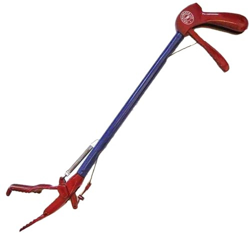 YNR Pinze professionali per la manipolazione dei serpenti, 91,4 cm, strumento di cattura rettili rosso e blu