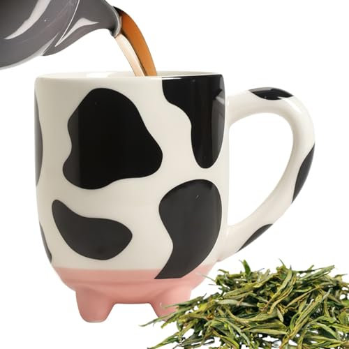 Taza de cerámica hecha a mano, diseño de, resistente y resistente al calor, calidad hecha a mano, 9,5 cm para té y leche