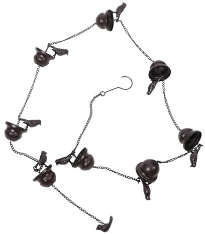 INOOMP Della Pioggia Decorativa in Metallo a Vento per Grondaia Decorazione da Esterno per Design e Durevole Campanelli a Forma di