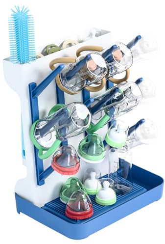 DAWCBVJQ Abtropfgestell Babyflaschen, 27x22x36cm Trockenständer Babyflaschen, Baby Bottle Drying Rack, Vertikaler Flaschentrockner, Baby Flaschentrockner Ständer, Babyflaschens Trockenständer
