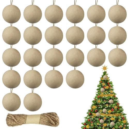 Nexusectar Balloni di carta - Ornamenti di mache di carta a forma a | Forniture artigianali per albero di Natale, ornamenti per decorazioni per le vacanze a casa