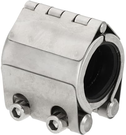 sourcing map Pipe Repair Clamp 1-1/3 OD 33mm-36mm 304 Stainless Steel Leak Sealer Emergency Pipe Repair for Plastic Metal Tubing Water Gas Oil Lines, Silver