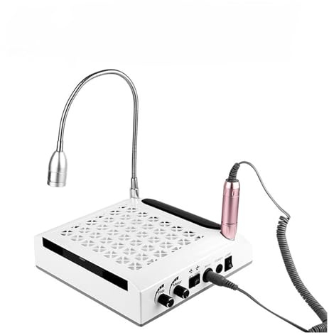 Aspirateur Ongle, Aspirateur à ongles 4 en 1, Machine de meula, éclaira, extracteur de poussière, Aspirateur Professionnel, polissa des ongles